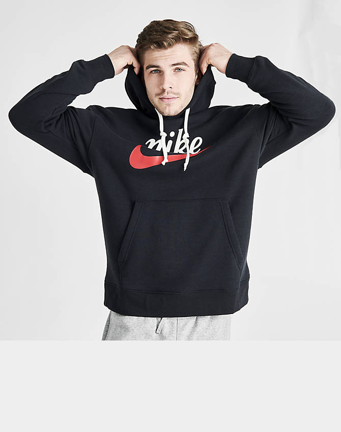 Sportswear Heritage Men's Graphic Pullover Hoodie in Black Sportswear Heritage Men's Graphic Pullover Hoodie in Black