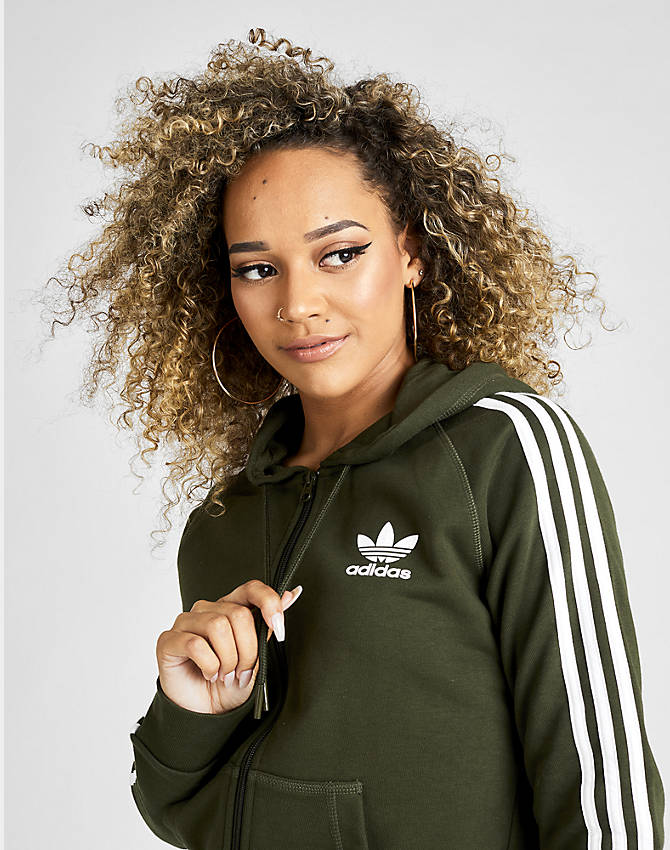 Women's adidas Originals Knotted Track Top| JD Sports adidas Originals Cotton Tape Overhead Hoodie in CargoWhite