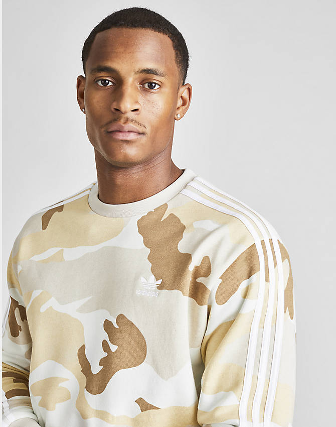 Men's adidas Originals Camouflage Crewneck Sweatshirt| JD Sports Sweatshirt Adidas Originals Camouflage Crewneck multicolor